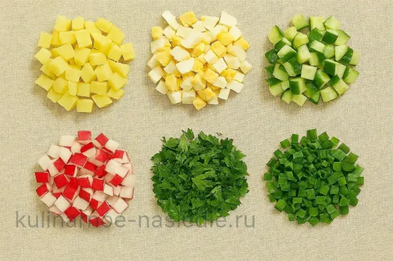 Окрошка на кефире с курицей - лёгкий рецепт без кваса - шаг 2 (изображение)