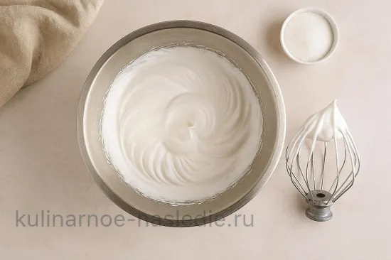 Меренговый рулет с лимонным кремом - воздушный десерт без муки - шаг 2. Взбивание белков