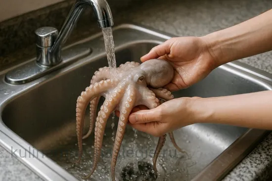 Осьминог по-галисийски с копчёной паприкой и картофелем - шаг 1 (изображение)