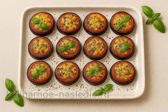 Запечённые баклажаны с томатами и сыром в пряных травах - шаг 8. Подача