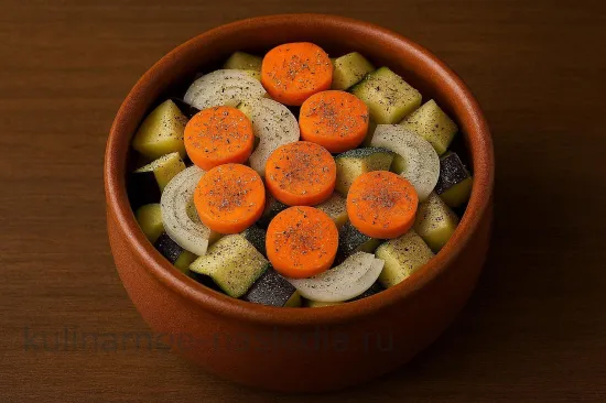 Овощное рагу в горшочке с ароматными травами - шаг 2