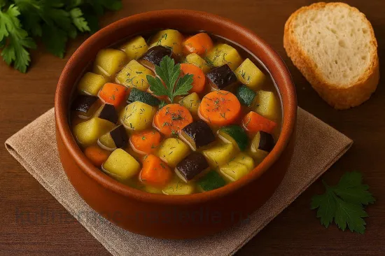 Овощное рагу в горшочке с ароматными травами - шаг 5