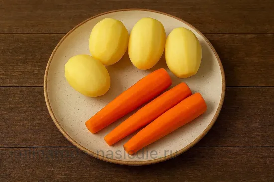 Отварные овощи по-русски с ароматным укропным соусом - шаг 1. Подготовка овощей