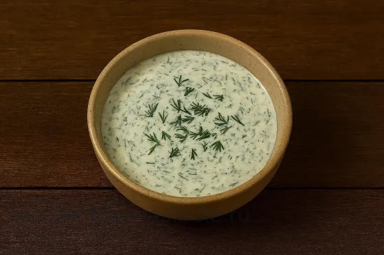 Отварные овощи по-русски с ароматным укропным соусом - шаг 5. Приготовление укропного соуса