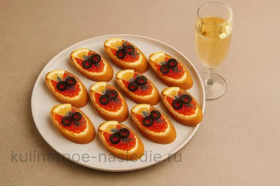 Бутерброды с красной икрой - шаг 7