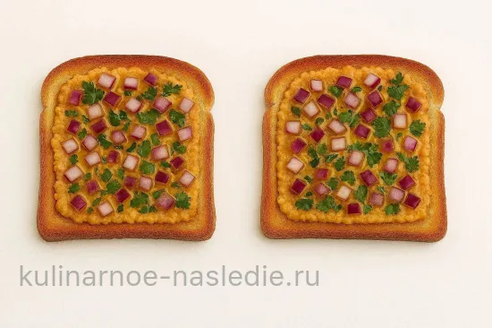 Бутерброд с фасолью и чили - Подача