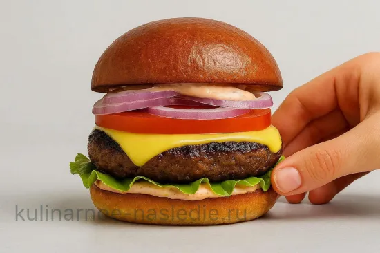 Чизбургер домашний с говяжьей котлетой - шаг 6 (изображение)
