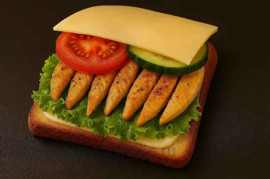 Классический сэндвич с курицей и овощами - шаг 4 (изображение)