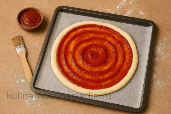 Домашняя пицца Маргарита с томатами и моцареллой - шаг 2