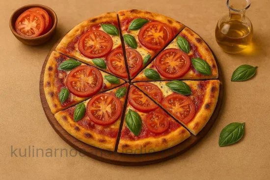 Домашняя пицца Маргарита с томатами и моцареллой - шаг 5