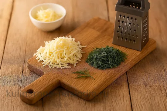 Экзотический салат с укропом, ананасами и сыром - шаг 3