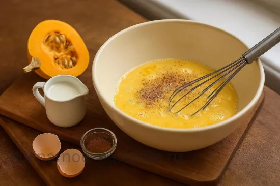 Омлет с тыквой в мультиварке - шаг 2