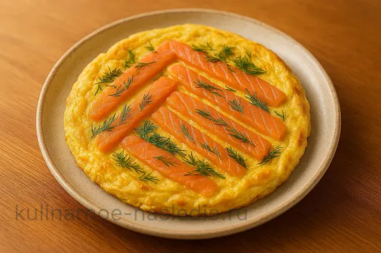 Омлет с лососем в мультиварке - шаг 5