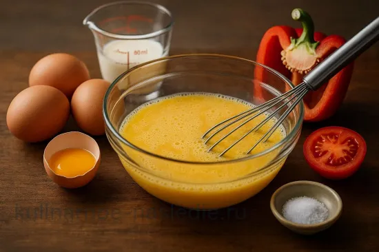 Омлет в пакете с овощами - шаг 2