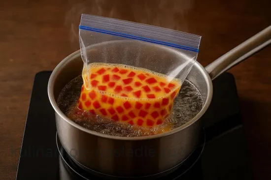 Омлет в пакете с овощами - шаг 5