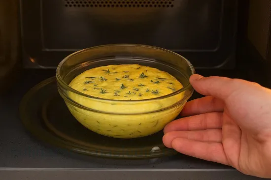 Пышный омлет с сыром в микроволновке - шаг 4