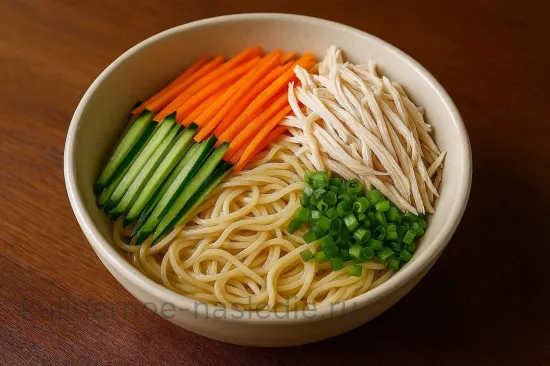 Холодный рамен с курицей и кунжутом - шаг 5 (изображение)