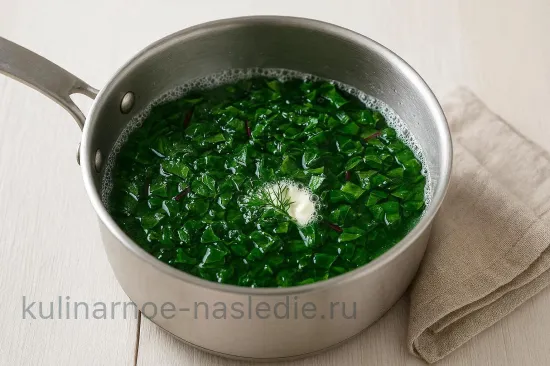 Ботвинья с крабом и редисом - шаг 1