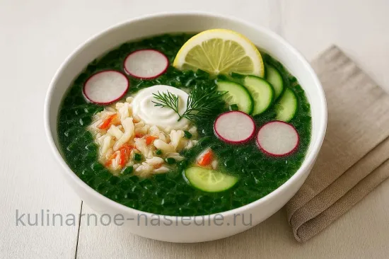 Ботвинья с крабом и редисом - шаг 7