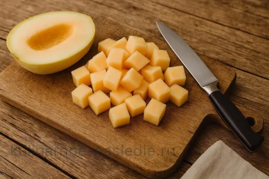 Фруктово-овощной гаспачо с дыней и перцем - шаг 1