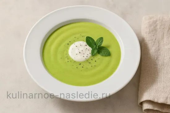 Холодный суп из зелёного горошка с мятой - шаг 7