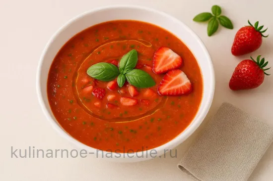 Томатный суп с клубникой и базиликом - шаг 7 (изображение)