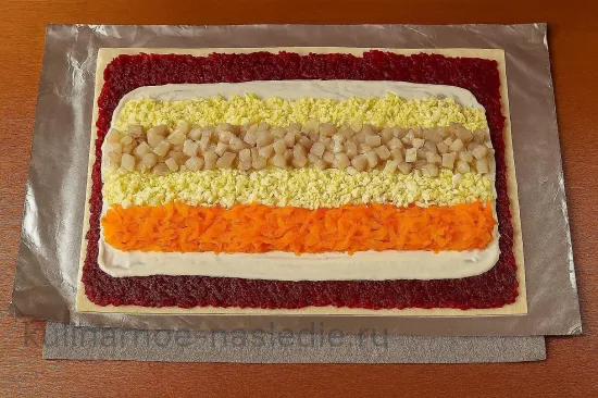 Сельдь под шубой в лаваше - шаг 6