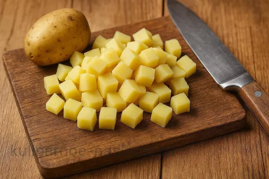 Окрошка с телятиной на айране и горчице - шаг 2