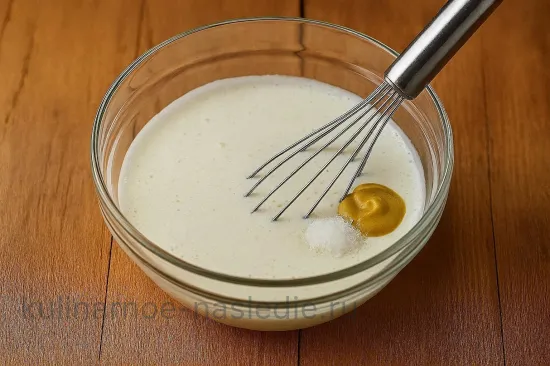 Окрошка с телятиной на айране и горчице - шаг 6