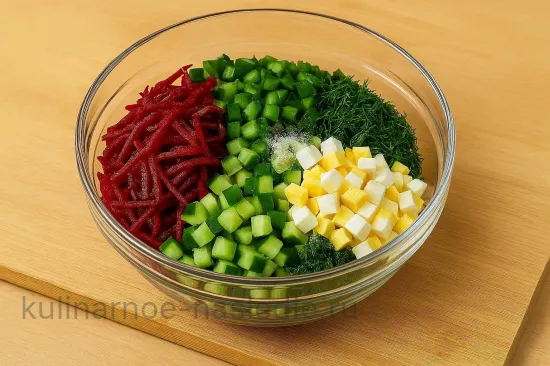 Свекольник с огурцом и яйцом на квасе - шаг 5