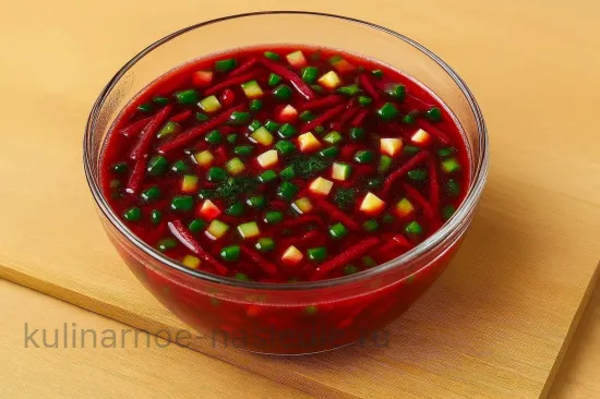 Свекольник с огурцом и яйцом на квасе - шаг 6