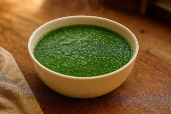 Щавелевый суп с яйцом - Подача