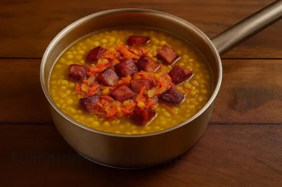 Гороховый суп с копченостями - Соединение гороха и зажарки