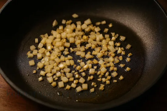 Суп-пюре из тыквы с имбирем - шаг 2. Обжарка основы