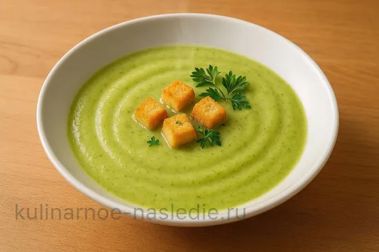 Крем-суп из брокколи с сыром - шаг 5. Подача