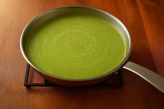 Суп-пюре из брокколи с голубым сыром и миндалем - Финальная коррекция вкуса и текстуры