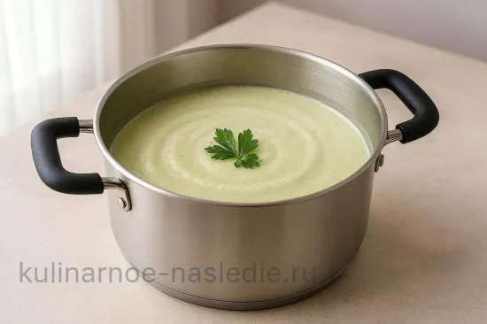 Сельдереевый крем-суп на пару - Финальная доводка и подача