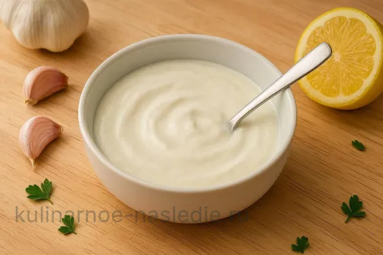 Перец на пару с чесночным соусом - шаг 3. Соус с чесноком и йогуртом