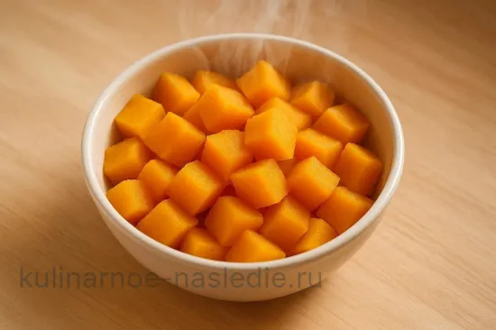 Тыквенный суп на пару с кокосовым молоком - Приготовление на пару