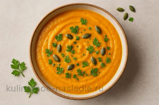 Тыквенный суп на пару с кокосовым молоком - Прогрев и подача