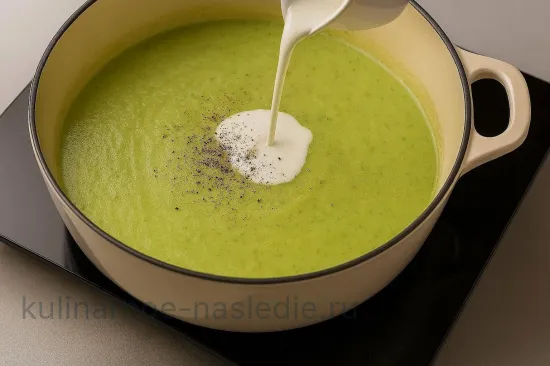 Крем-суп из тушеной брокколи с пармезаном - шаг 6
