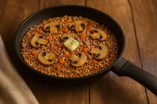 Гречневая каша с грибами и луком - шаг 5