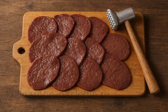 Рулетики из свиной печени с черносливом и грецкими орехами - Подготовка печени