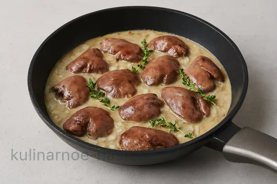 Нежный паштет из кроличьей печени с трюфельным маслом - Обжарка и дегласирование