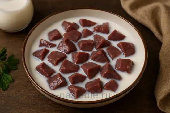 Свиная печень с луком и морковью - рецепт как у бабушки - Подготовка печени