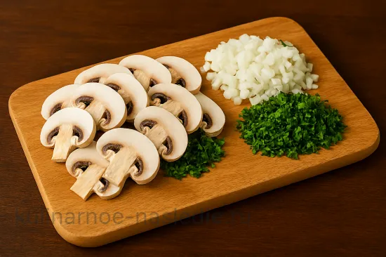 Куриная печень в сливочном соусе с грибами - быстро и вкусно - шаг 2 (изображение)