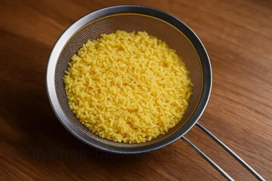 Рис с креветками и болгарским перцем - Подготовка риса