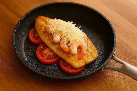 Рыбное филе с креветками и сыром - шаг 6