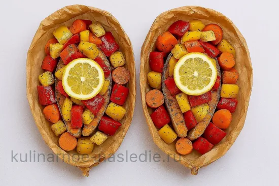 Кета, запечённая с овощами - шаг 5