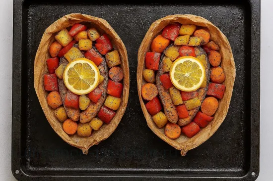 Кета, запечённая с овощами - шаг 6